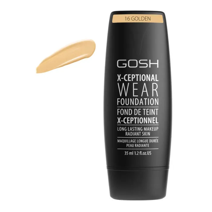 Gosh X-Ceptional Wear Foundation Long Lasting Makeup 16 Golden 35ml - By Mio Perfumería