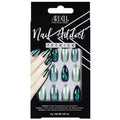 Ardell Nail Addict Green Glitter Chrome False Nails - By Mio Perfumería