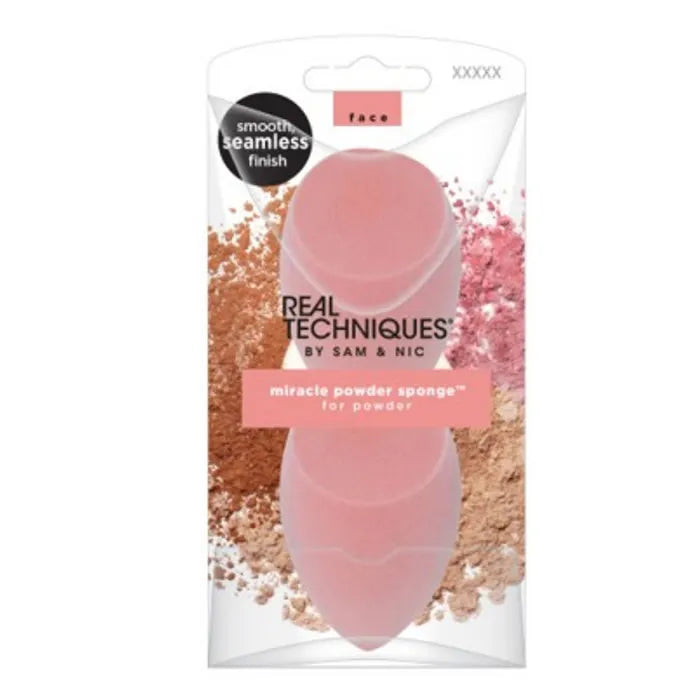 Real Techniques Miracle Powder Sponge Set 2 Pieces - By Mio Perfumería