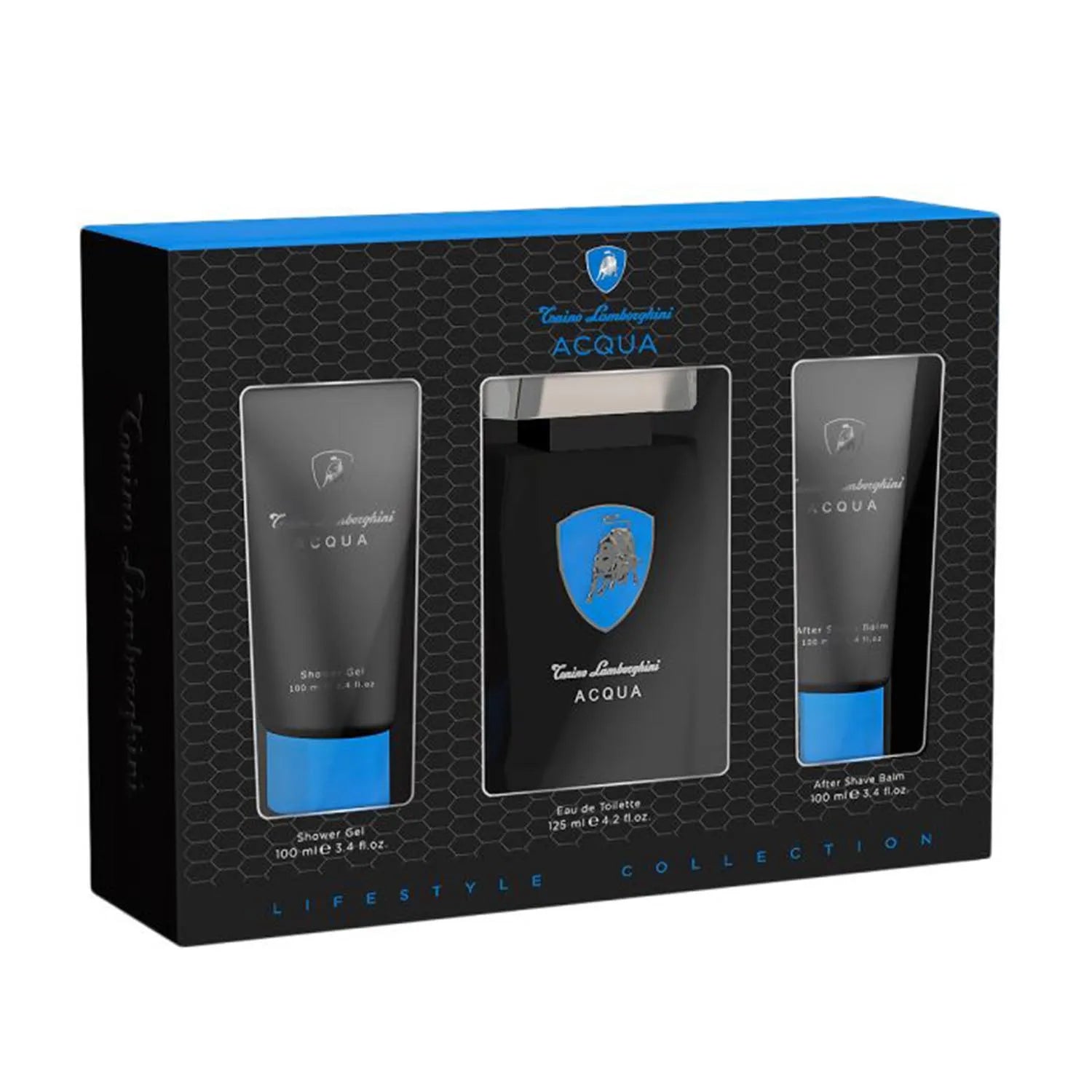 Tonino Lamborghini Acqua Eau De Toilette 125ml Spray Gel De Baño 100ml Balsamo After Shave 100ml - By Mio Perfumería