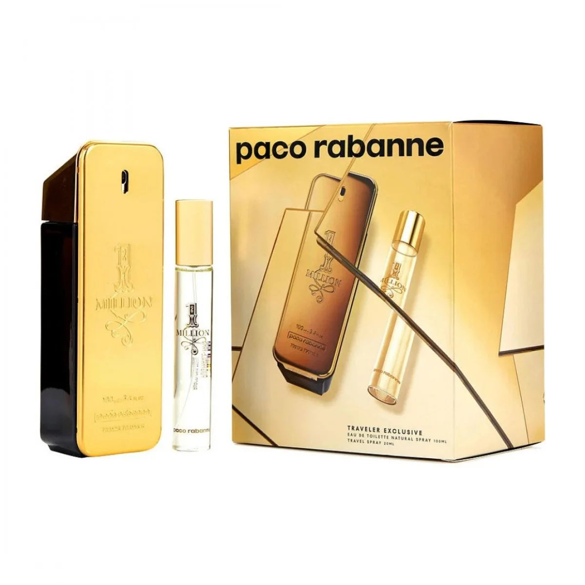 Paco Rabanne One Million Edt Sp 100ml Ts 20ml Travel Set - By Mio Perfumería