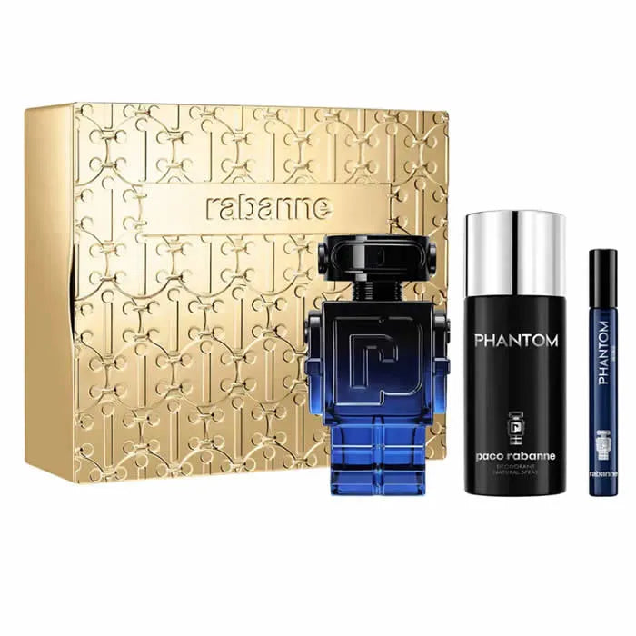 Paco Rabanne Phantom Intense Eau De Perfume Spray 100ml Set 3 Pieces - By Mio Perfumería