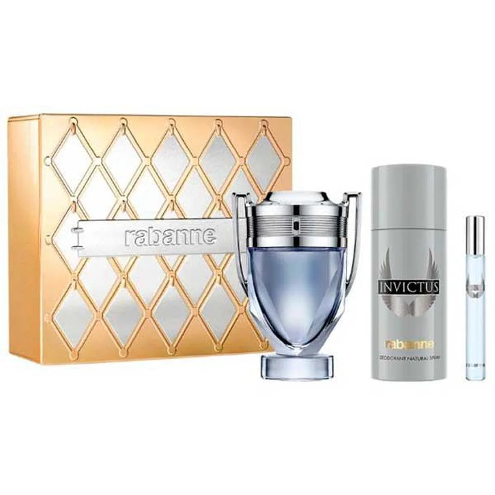 Paco Rabanne Estuche Invictus Eau De Toilette 100ml Desodorante 150ml Eau De Toilette 10ml - By Mio Perfumería