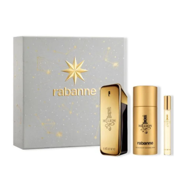 Rabanne 1 Million Eau De Toilette Spray 100ml Set 3 Pieces - By Mio Perfumería