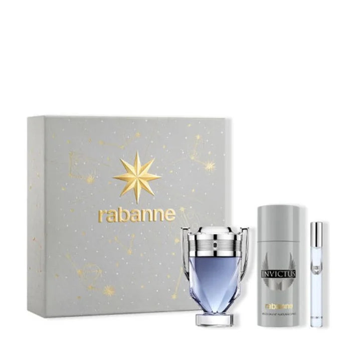 Rabanne Invictus Eau De Toilette Spray 100ml Set 3 Pieces - By Mio Perfumería