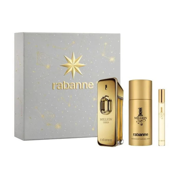 Rabanne Million Gold Eau de Parfum Intense Spray 100ml Set 3 Pieces - By Mio Perfumería
