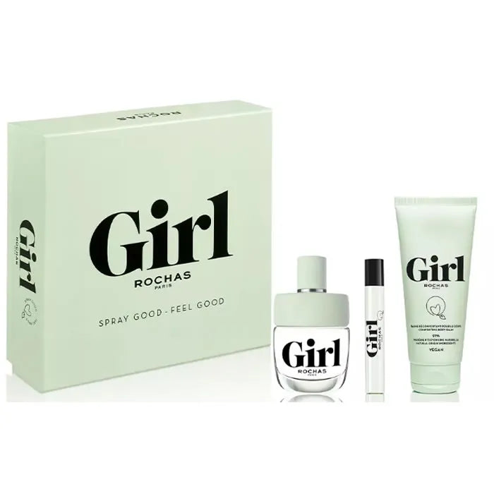 Rochas Girl Eau De Toilette Spray 100ml Set 3 Pieces - By Mio Perfumería