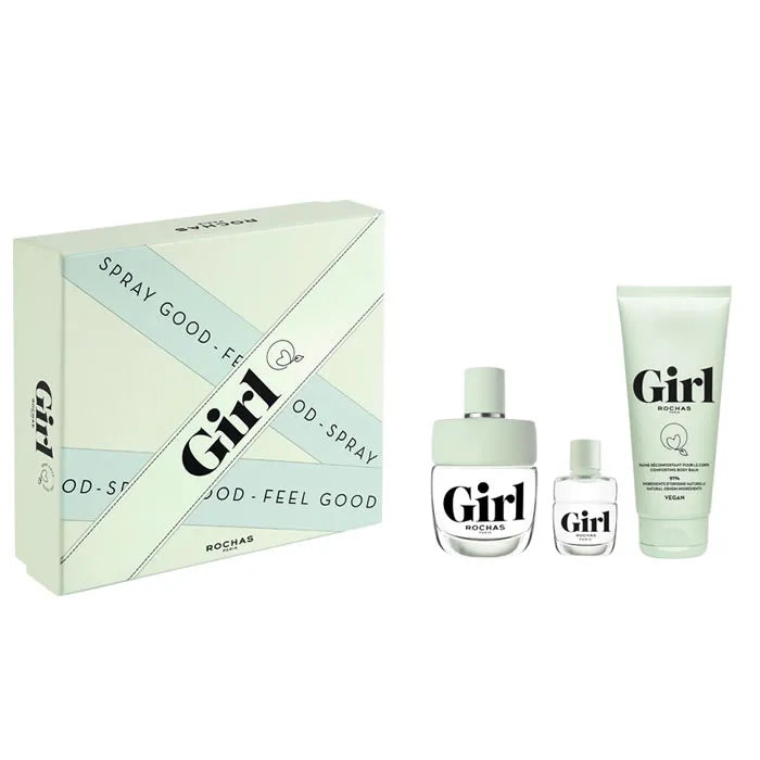 Rochas Girl Eau De Toilette Spray 100ml Set 3 Pieces - By Mio Perfumería
