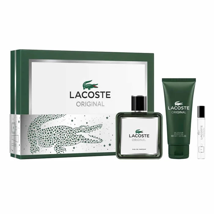Lacoste Original Eau De Parfum Spray 100ml Set 3 Pieces - By Mio Perfumería