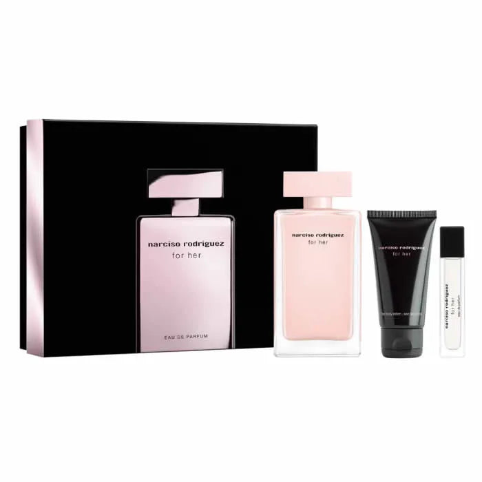 Narciso Rodriguez For Her Eau De Perfume Spray 100ml Set 3 Pieces - By Mio Perfumería