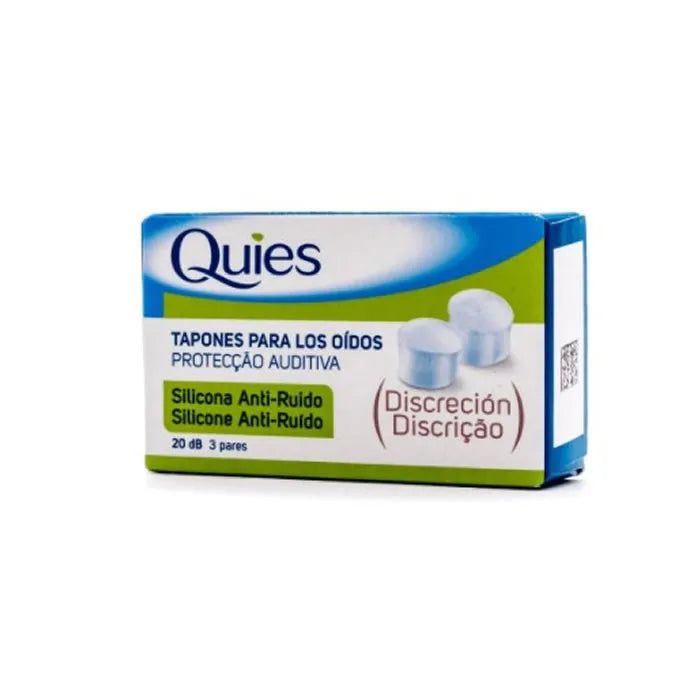 Quies Anti-noise Silicone Plugs 6 Units - By Mio Perfumería