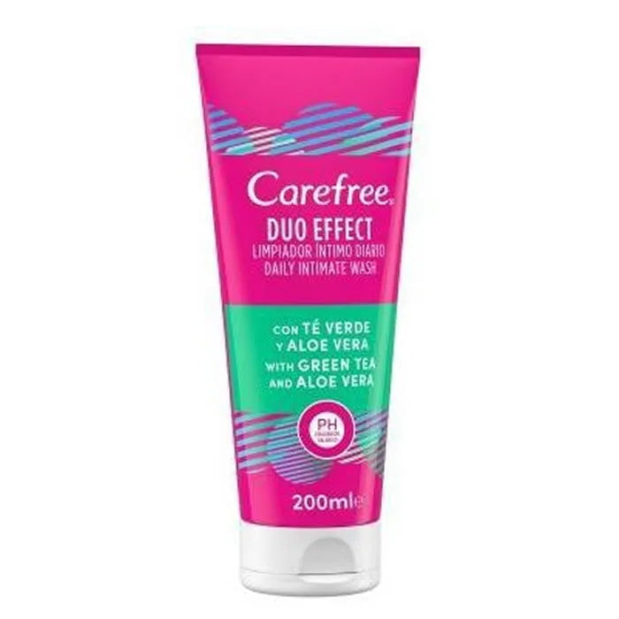 Carefree Duo Effect Intimate Cleanser Green Tea & Aloe Vera 200ml - By Mio Perfumería