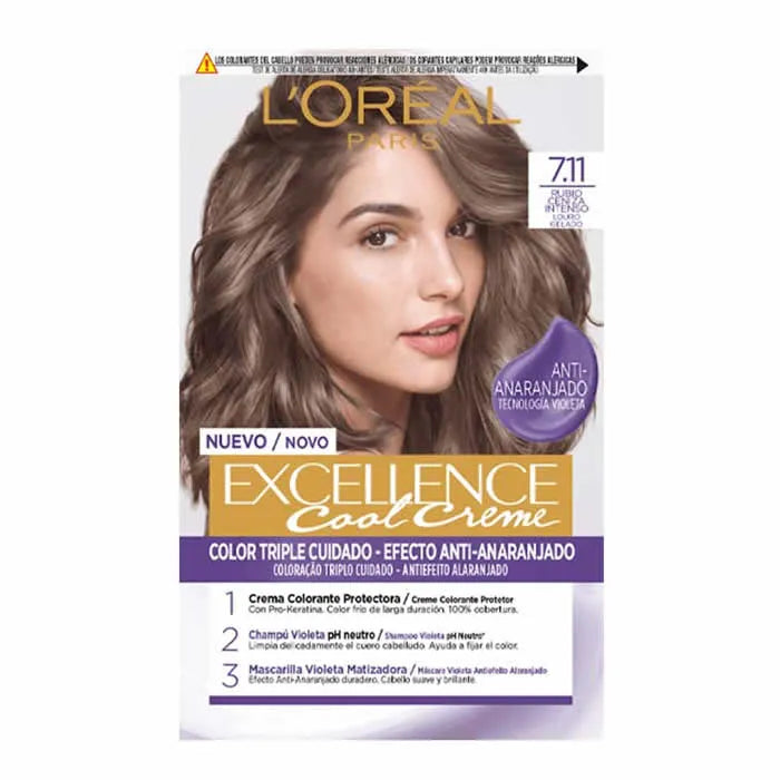 L'Oreal Excellence Cool Creme 7.11 192ml - By Mio Perfumería