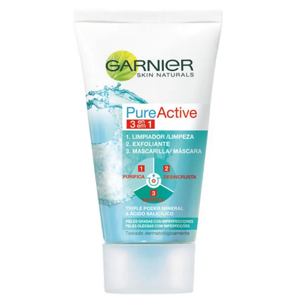 Garnier Active 3 In 1 Cleansing Gel 150ml - By Mio Perfumería