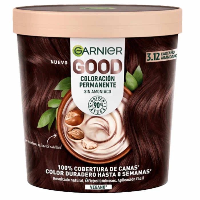 Garnier Good Permanent Hair Color 3.12 Cranberry Brown - By Mio Perfumería