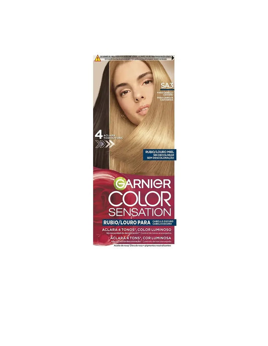 Garnier Color Sensation Tinte Rubio Luminoso Sin Decoloración Para Cabello Oscuro Louro Miel 5 U