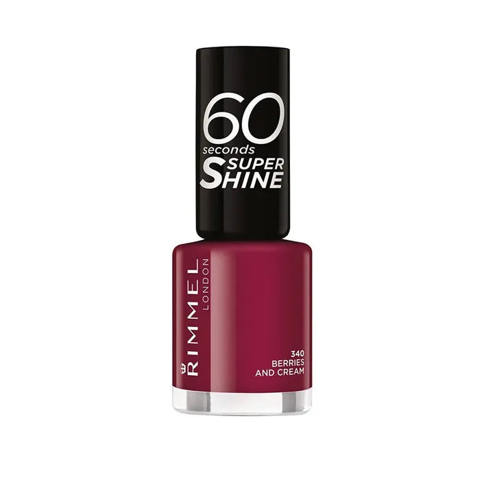 Rimmel London 60 Seconds Super Shine Nail Lacquer 340 Berries And Cream - By Mio Perfumería