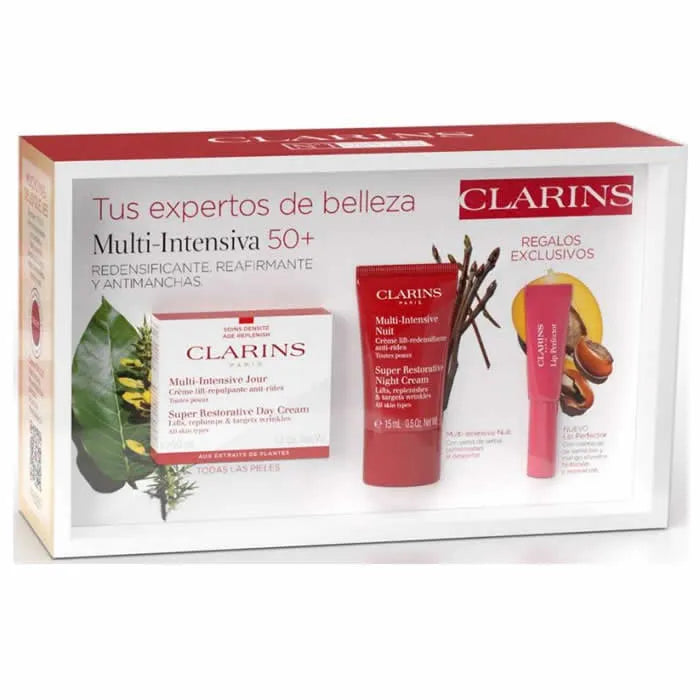 Clarins Super Restorative Day Cream All Skin Types 50ml Set 3 Pieces - By Mio Perfumería
