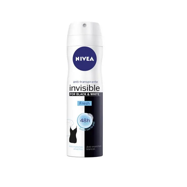 Nivea Invisible White And Black Fresh Spray 200ml - By Mio Perfumería