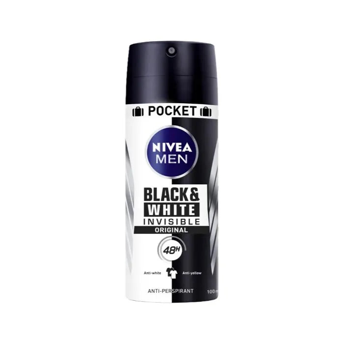 Nivea Men Black & White Invisible Original Deodorant Spray 100ml - By Mio Perfumería
