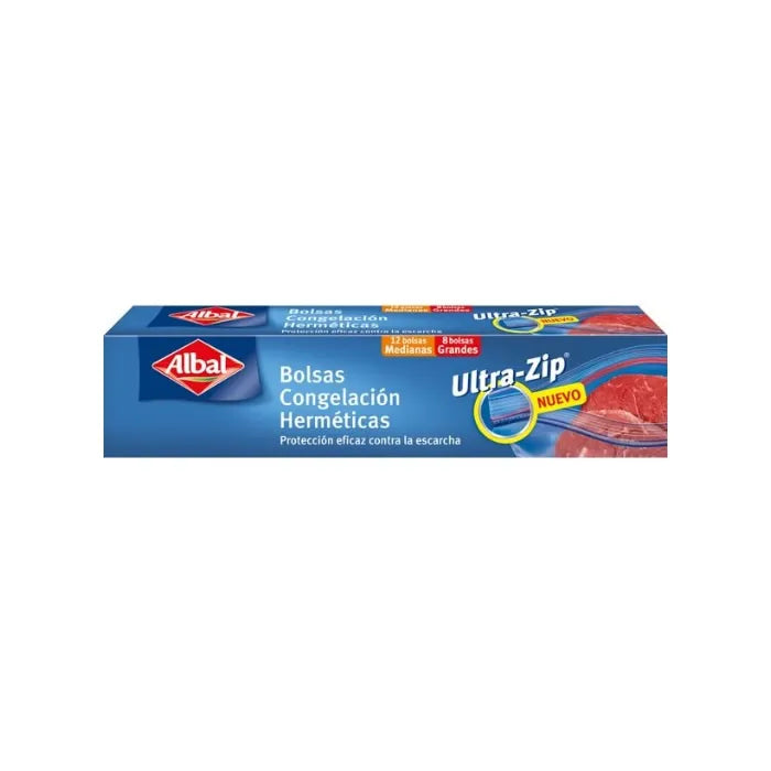 Albal Ultra-Zip Freezing Bag 2 Sizes 20 Units - By Mio Perfumería