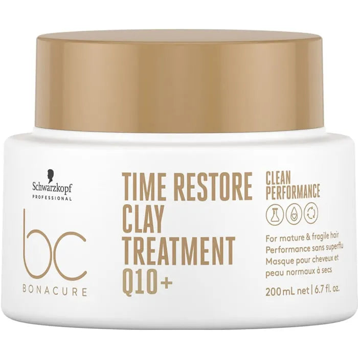 Schwarzkopf Bc Bonacure Time Restore Q10 Clay Treatment 200ml - By Mio Perfumería