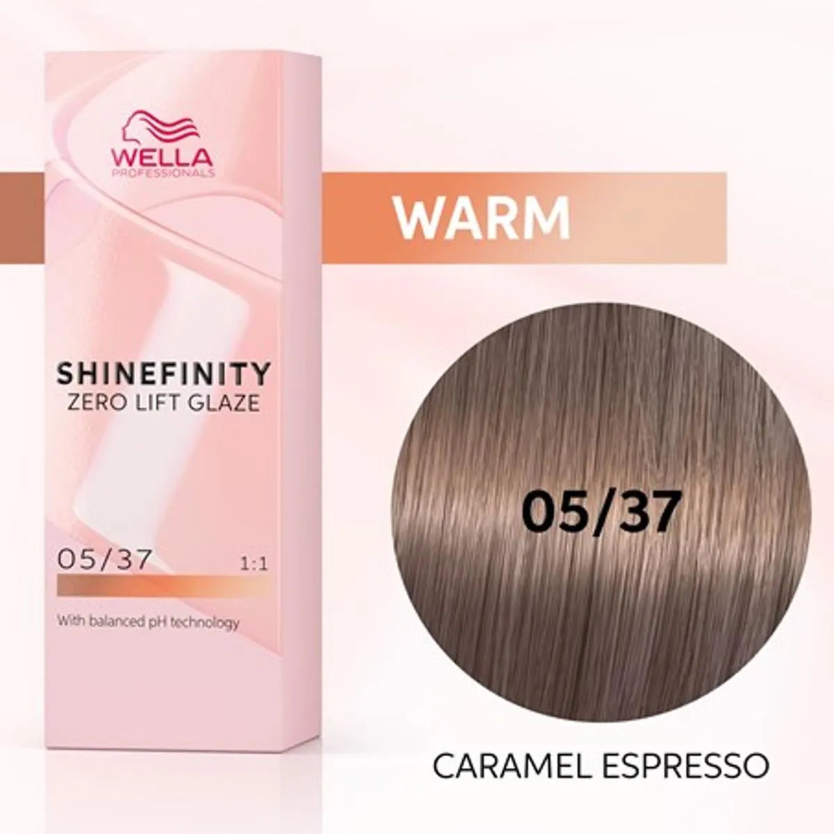 Wella Shinefinity Zero Lift Glaze Tinte 05-37 Caramel Espresso 1un - By Mio Perfumería