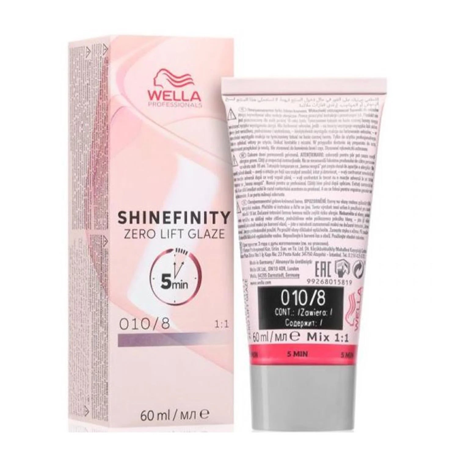 Wella Shinefinity Zero Lift Glaze Tinte 0108 60ml 1un - By Mio Perfumería