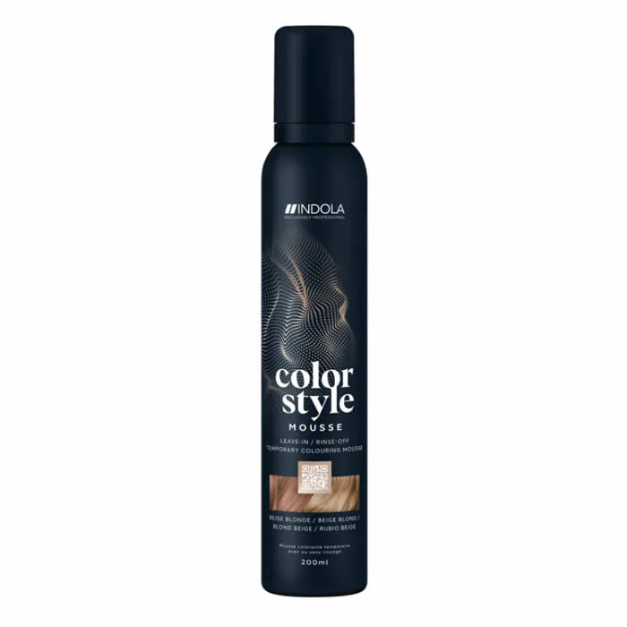 Indola Color Style Mousse Beige Blonde 200ml - By Mio Perfumería