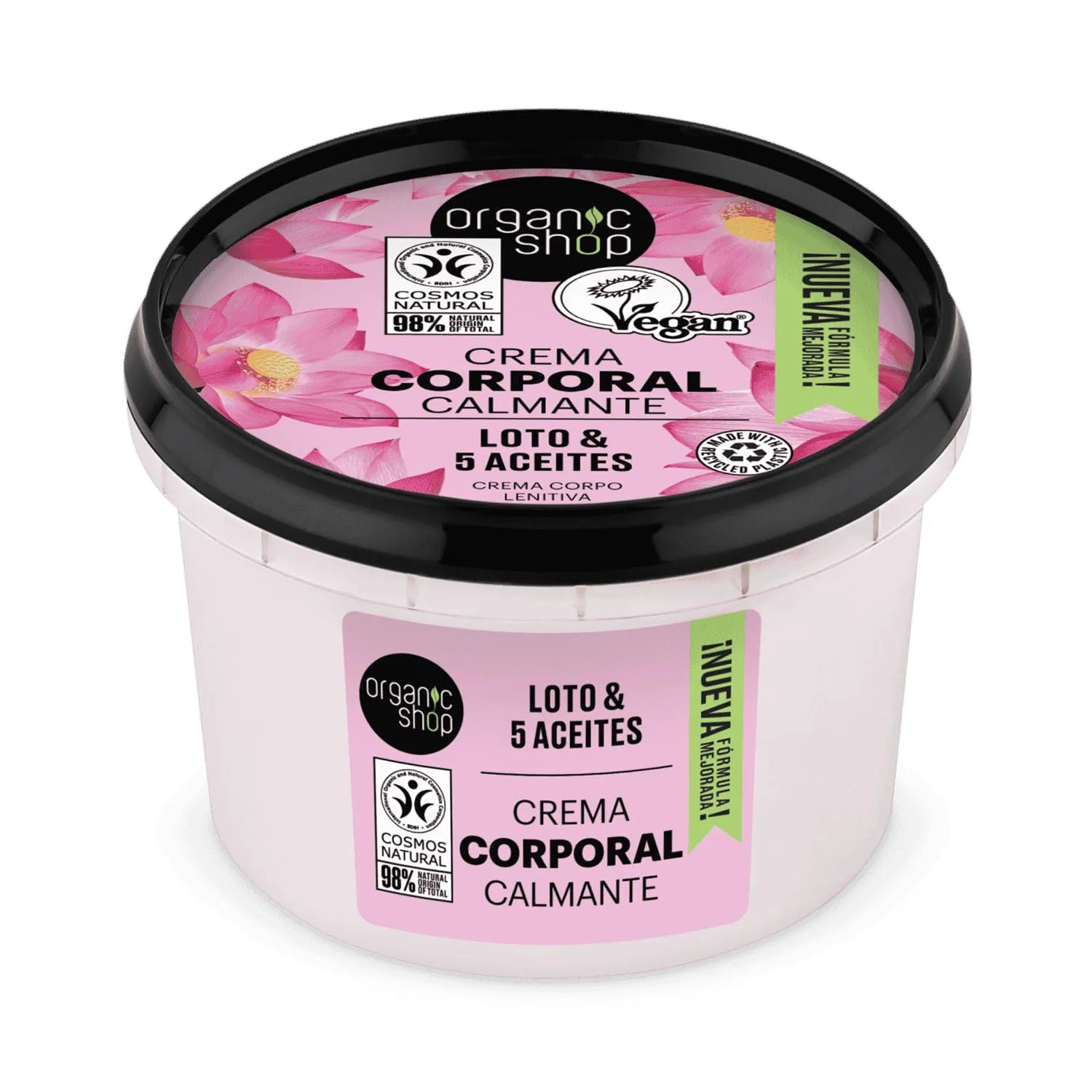 Organic Shop Loto Indio Crema Corporal Calmante 250ml - By Mio Perfumería