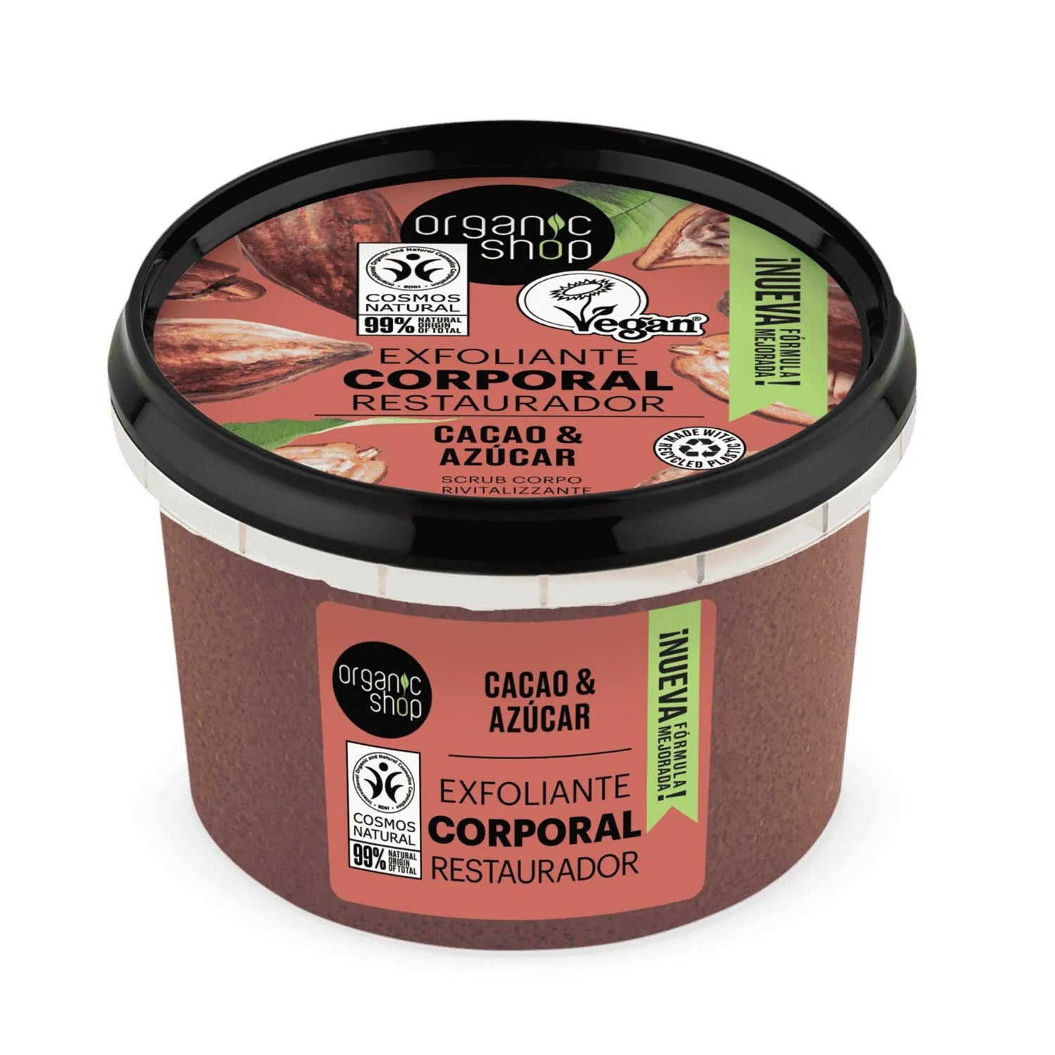Organic Shop Cacao Exfoliante Corporal Chocolate Belga 1un - By Mio Perfumería