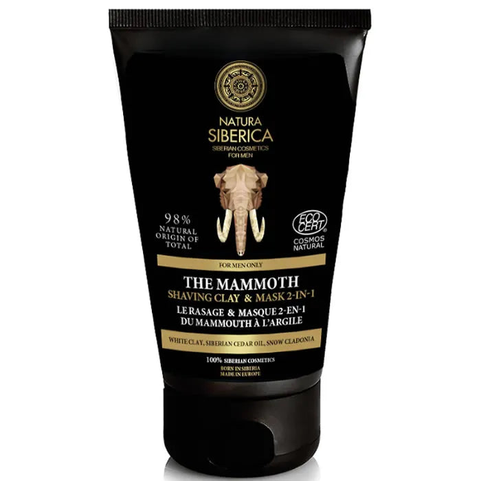 Natura Siberica The Mammoth Shaving Clay And Mask 2 In 1 150ml - By Mio Perfumería