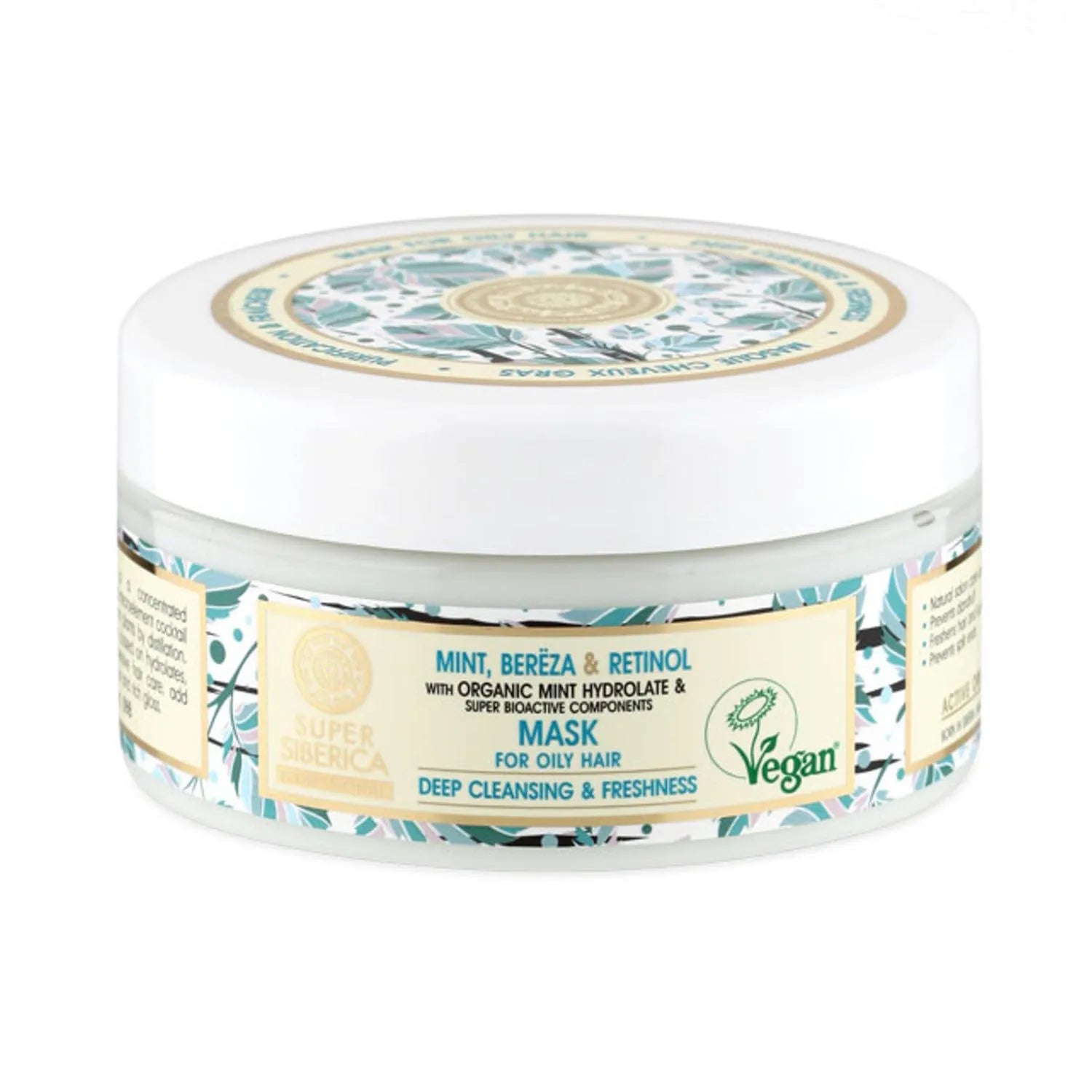 Natura Siberica Menta Abedul Retinol Mascarilla Capilar Cabello Graso 400ml - By Mio Perfumería