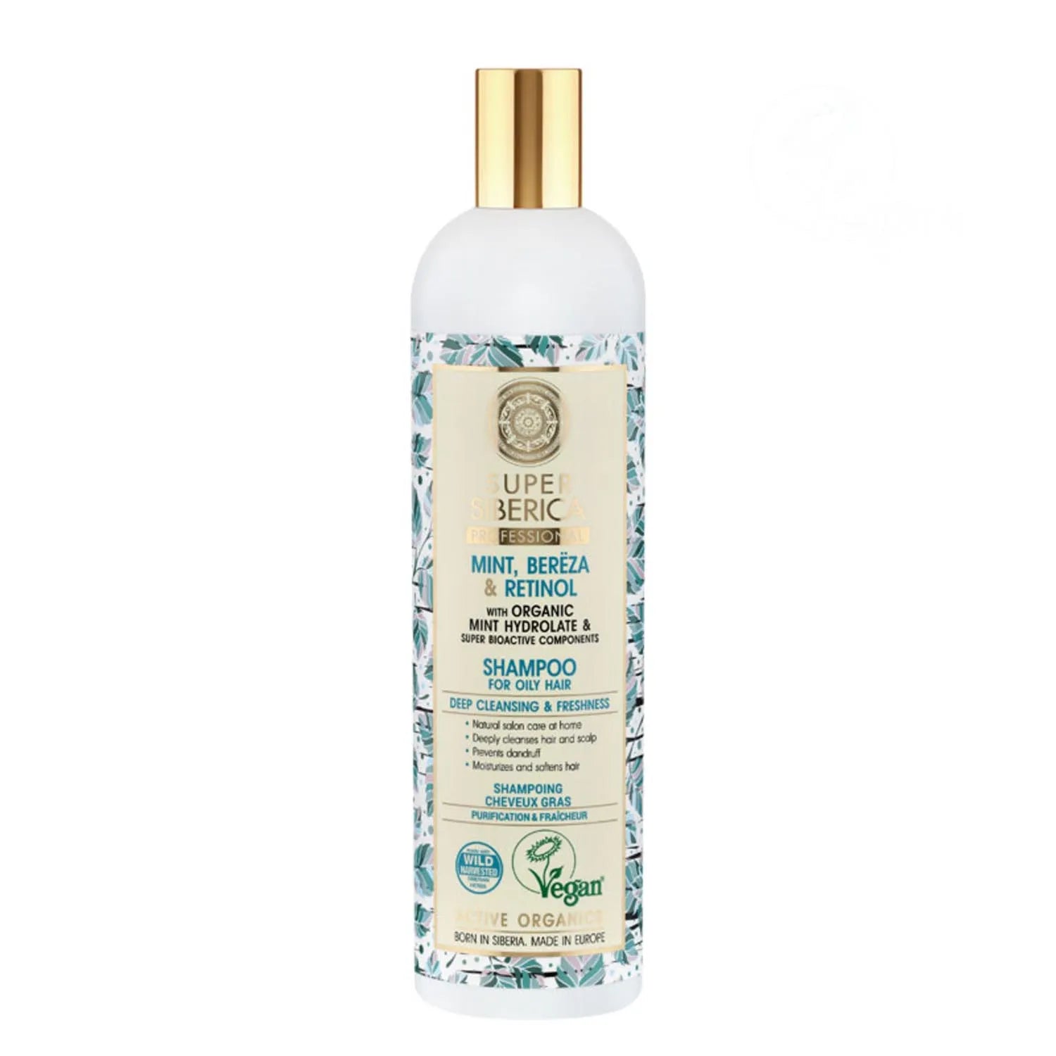 Natura Siberica Menta Abedul Retinol Champu Profesional Cabello Graso 400ml - By Mio Perfumería