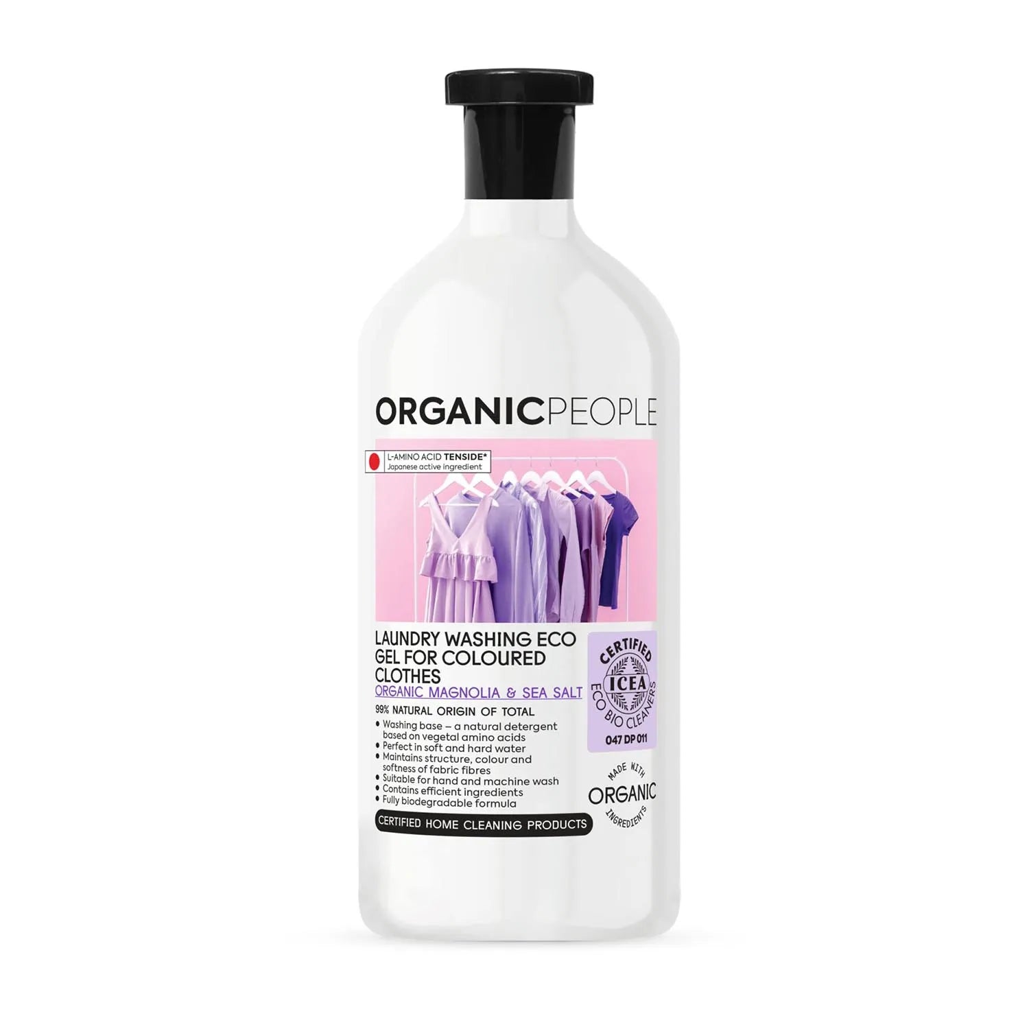 Organic People For Coloured Clothes Magnolia y Sea Salt Laundry Washing-Gel 200ml - By Mio Perfumería