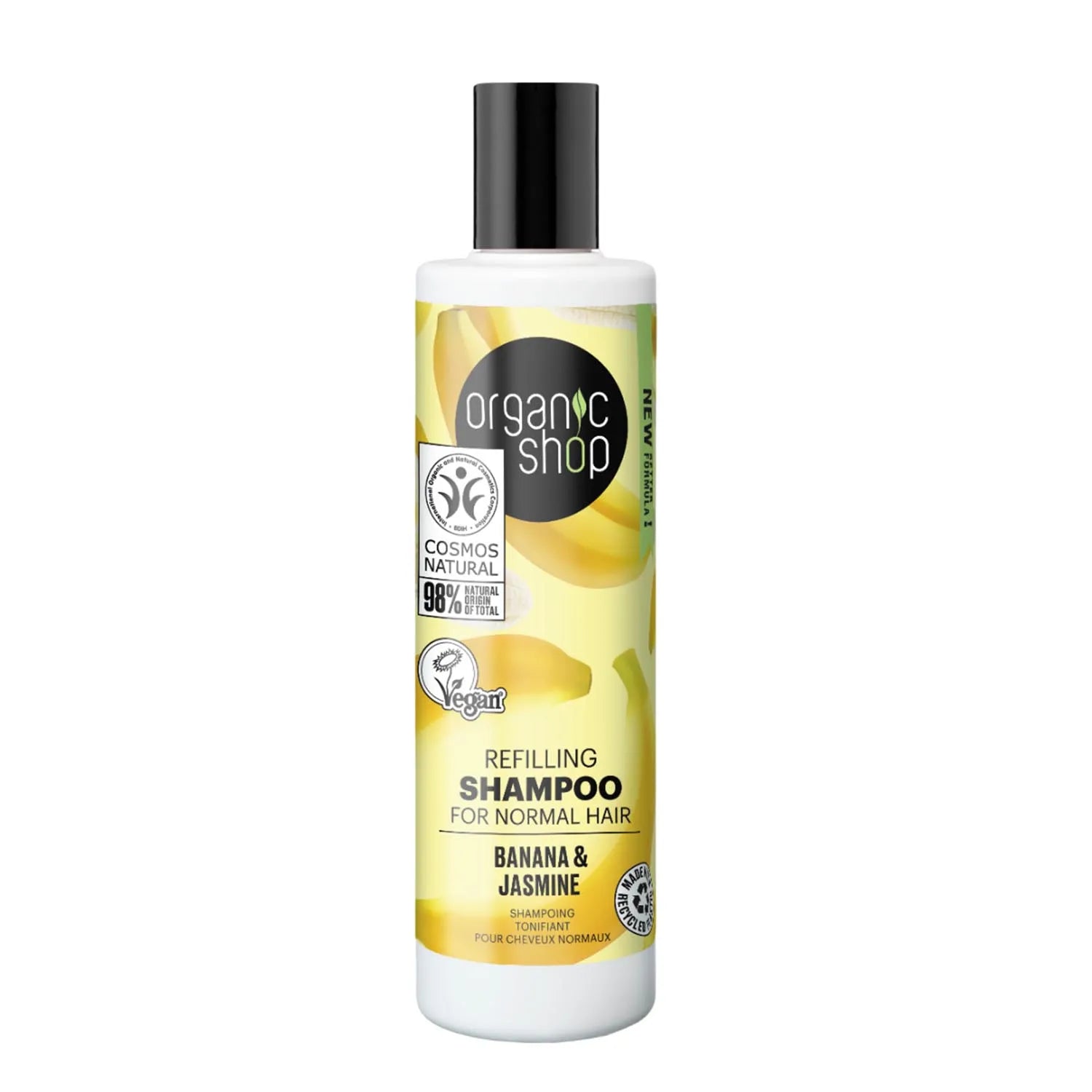 Organic Shop Banana Refillin Champu Cabello Normal 280ml - By Mio Perfumería