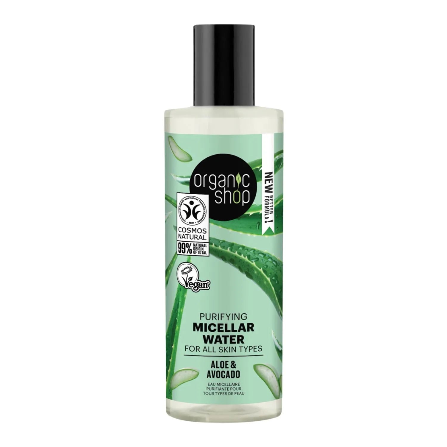 Organic Shop Aloe Agua Micelar Purificante Todo Tipo De Pieles 150ml - By Mio Perfumería