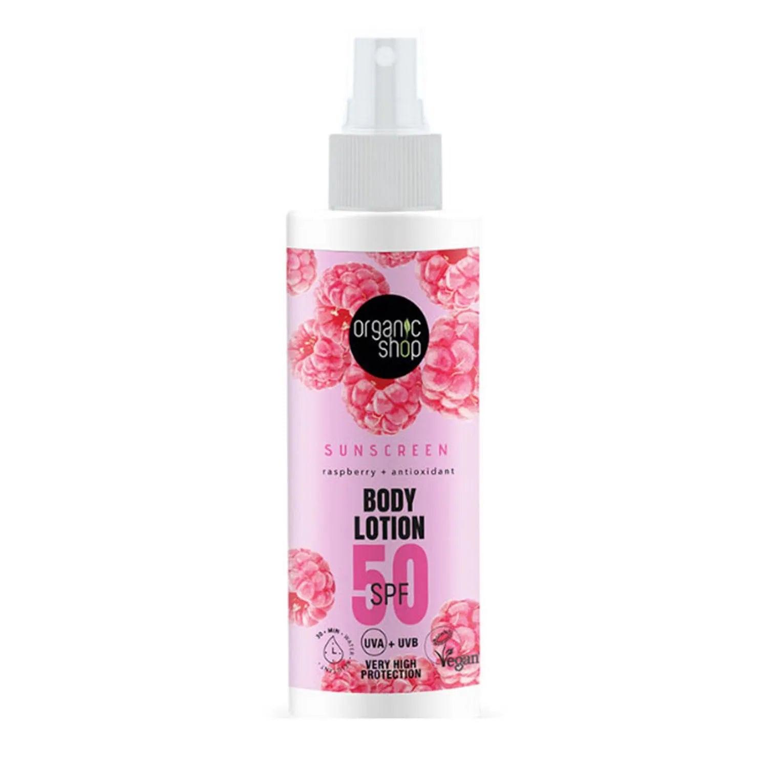 Organic Shop Raspberry Locion Corporal Spf50 150ml - By Mio Perfumería