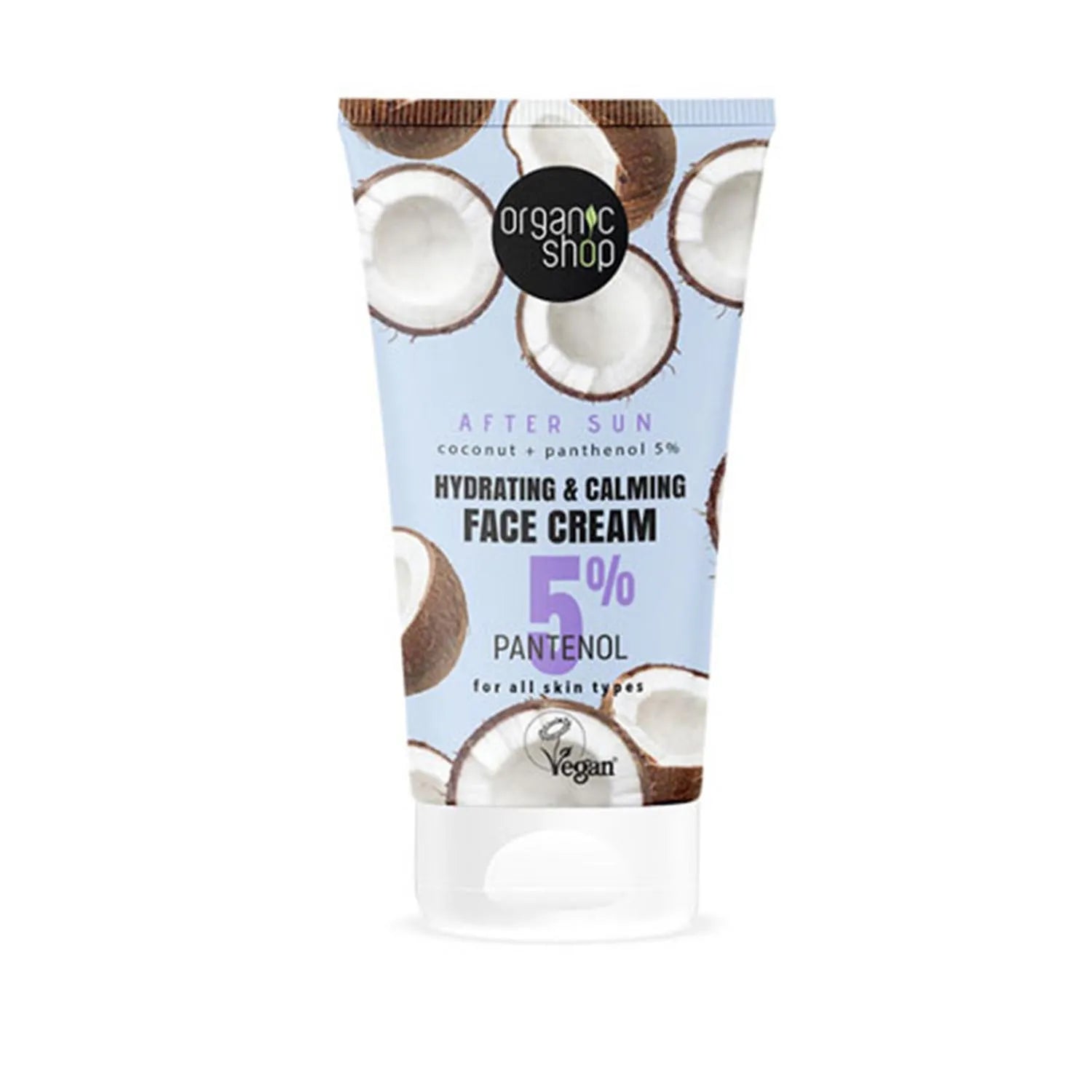 Organic Shop Coconut Crema Facial 5 Pantenol 50ml - By Mio Perfumería