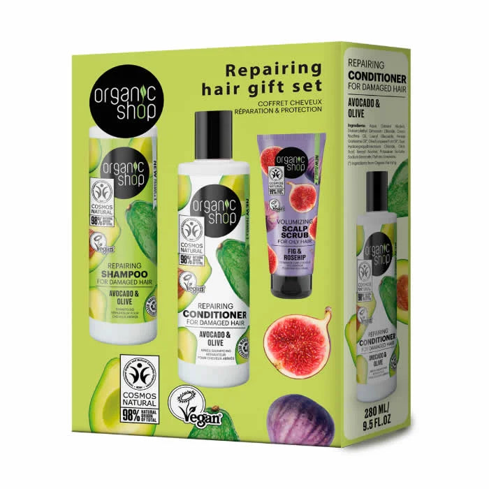 Organic Shop Repairing Hair Gift Set 3 Pieces - By Mio Perfumería