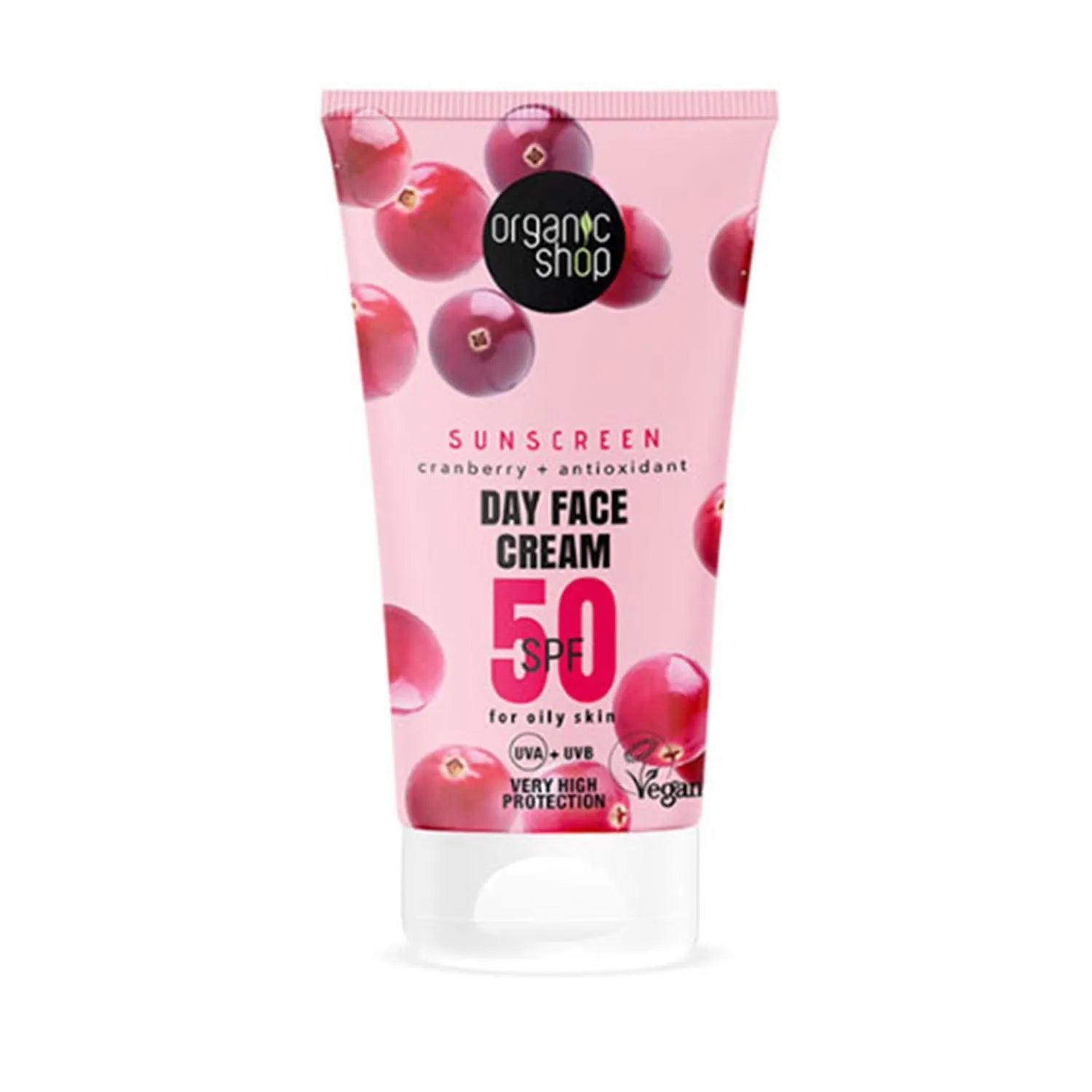 Organic Shop Cranberry Crema Facial De Dia Spf50 50ml - By Mio Perfumería