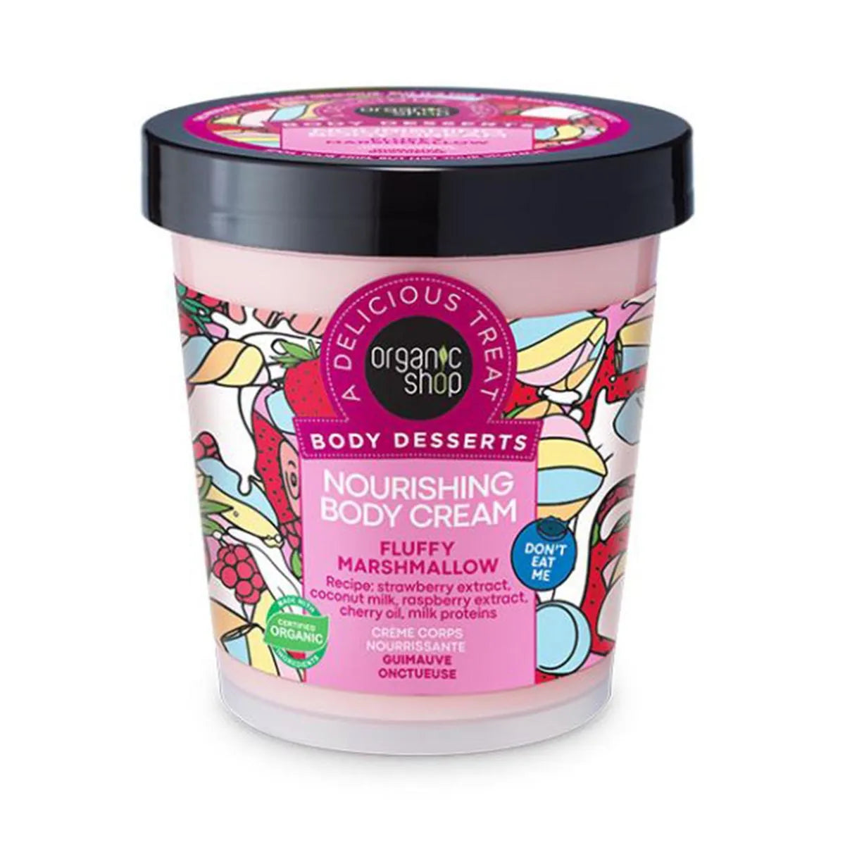 Organic Shop Fluffy Marshmallow Crema Corporal Nutritiva 450ml - By Mio Perfumería