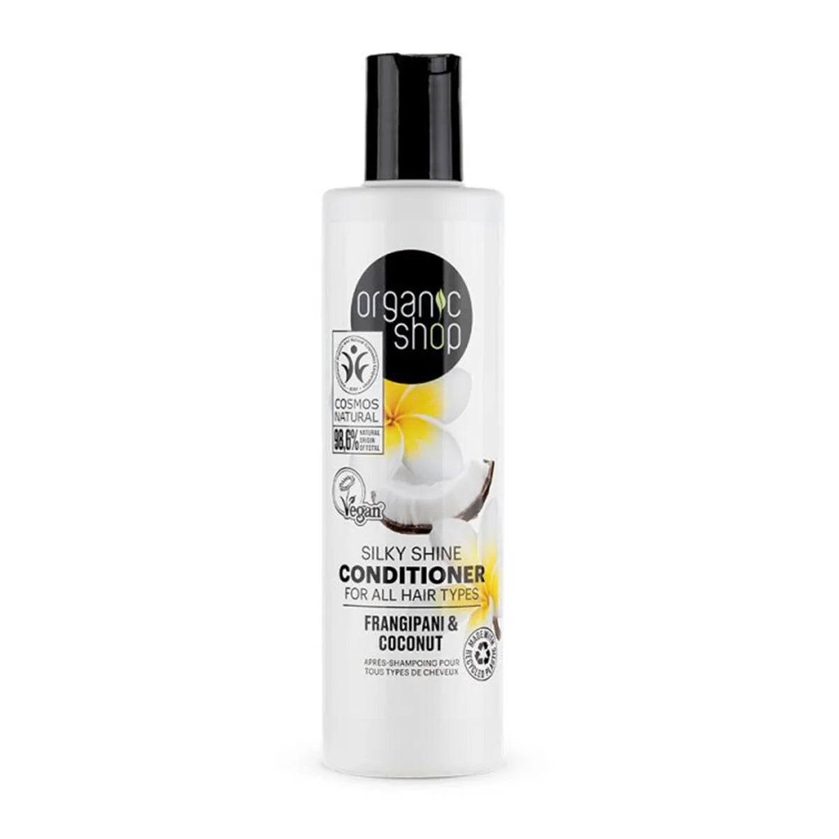 Organic Shop Natura Siberica Frangipani y Coconut Acondicionador Todo Tipo De Cabellos 280ml - By Mio Perfumería