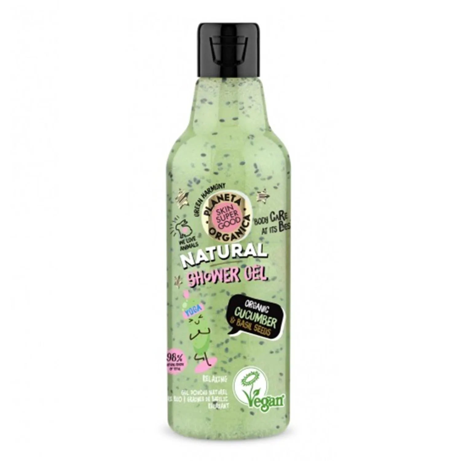 Natura Siberica Skin Super Good Natural Gel De Baño De Pepino Orgánico y Semillas De Albahaca 250ml - By Mio Perfumería