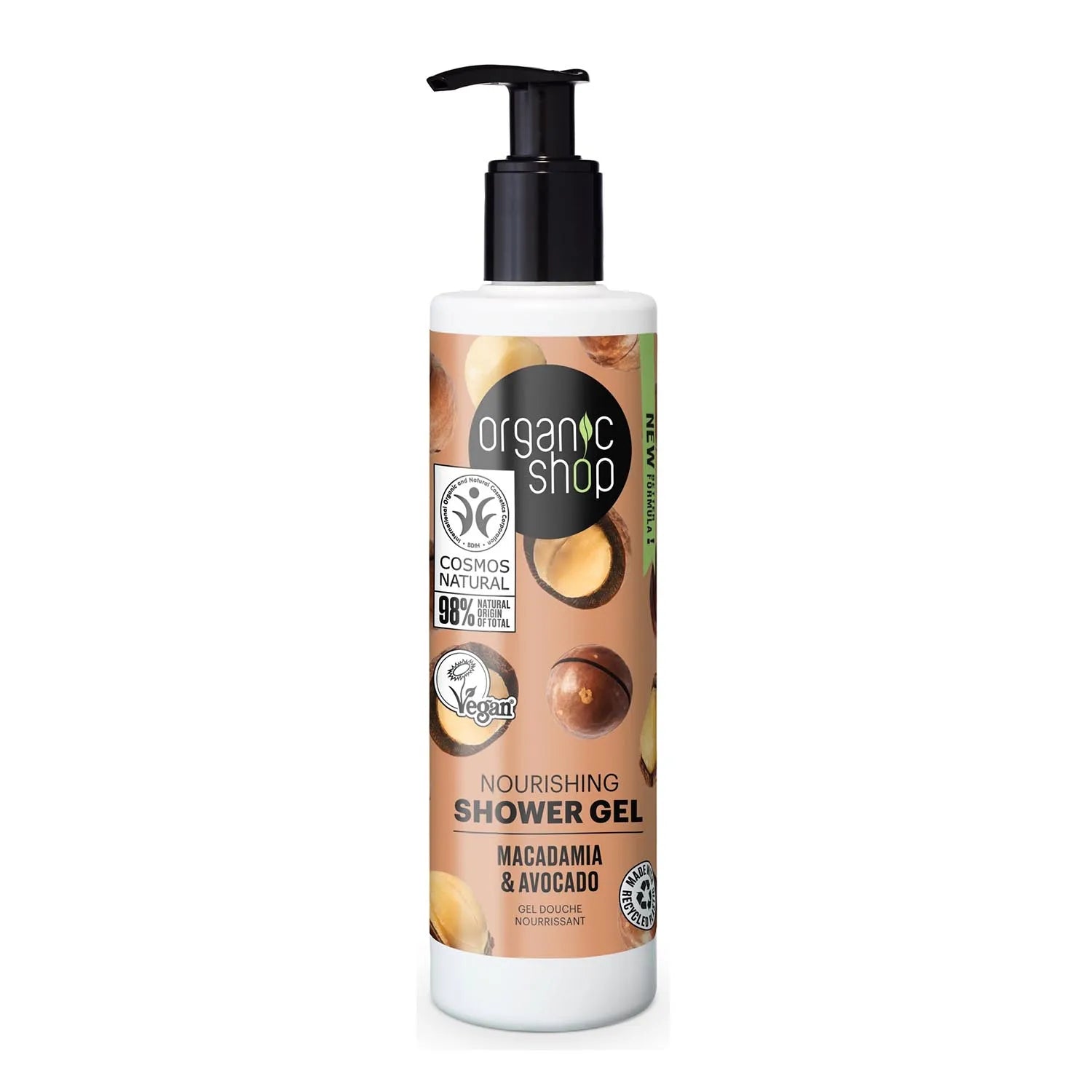 Organic Shop Macadamia y Avocado Gel De Baño 280ml - By Mio Perfumería