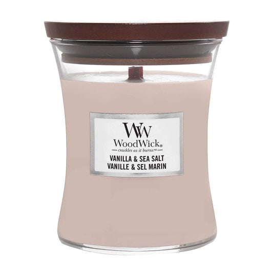 Woodwick Vela Vanilla y Sea Salt 275g