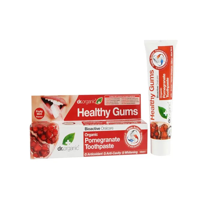 Dr Organic Pomegranate Toothpaste 100ml - By Mio Perfumería