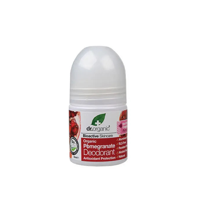 Dr Organic Pomegranate Deodorant Roll On 50ml - By Mio Perfumería