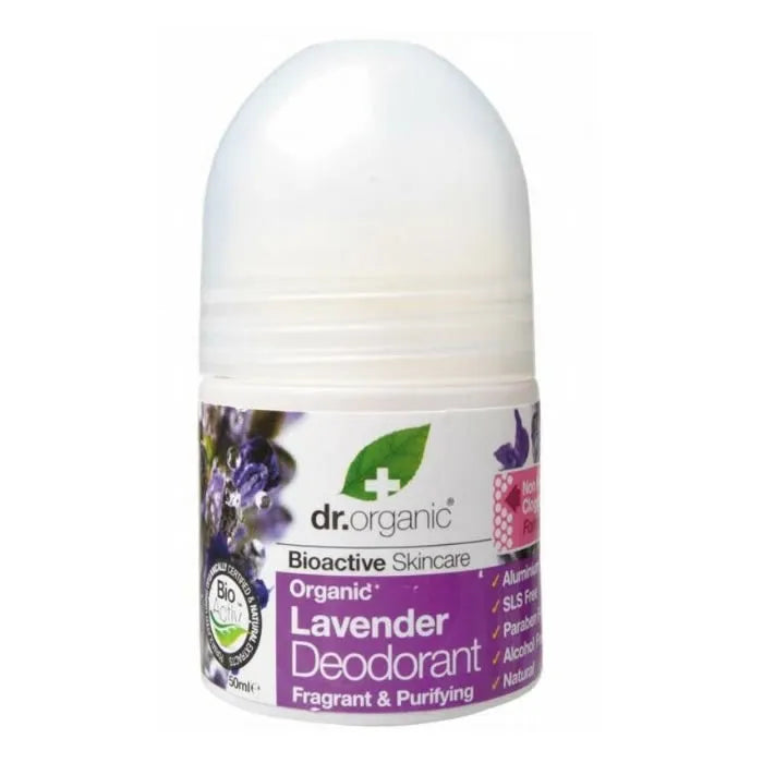 Dr Organic Lavender Deodorant Roll On 50ml - By Mio Perfumería