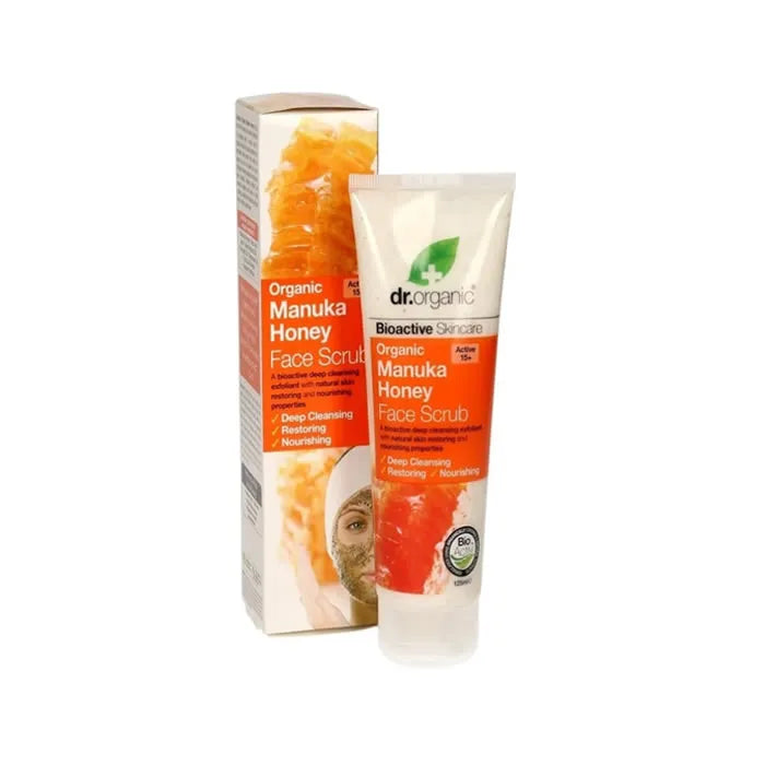 Dr Organic Manuka Honey Face Scrub 125ml - By Mio Perfumería